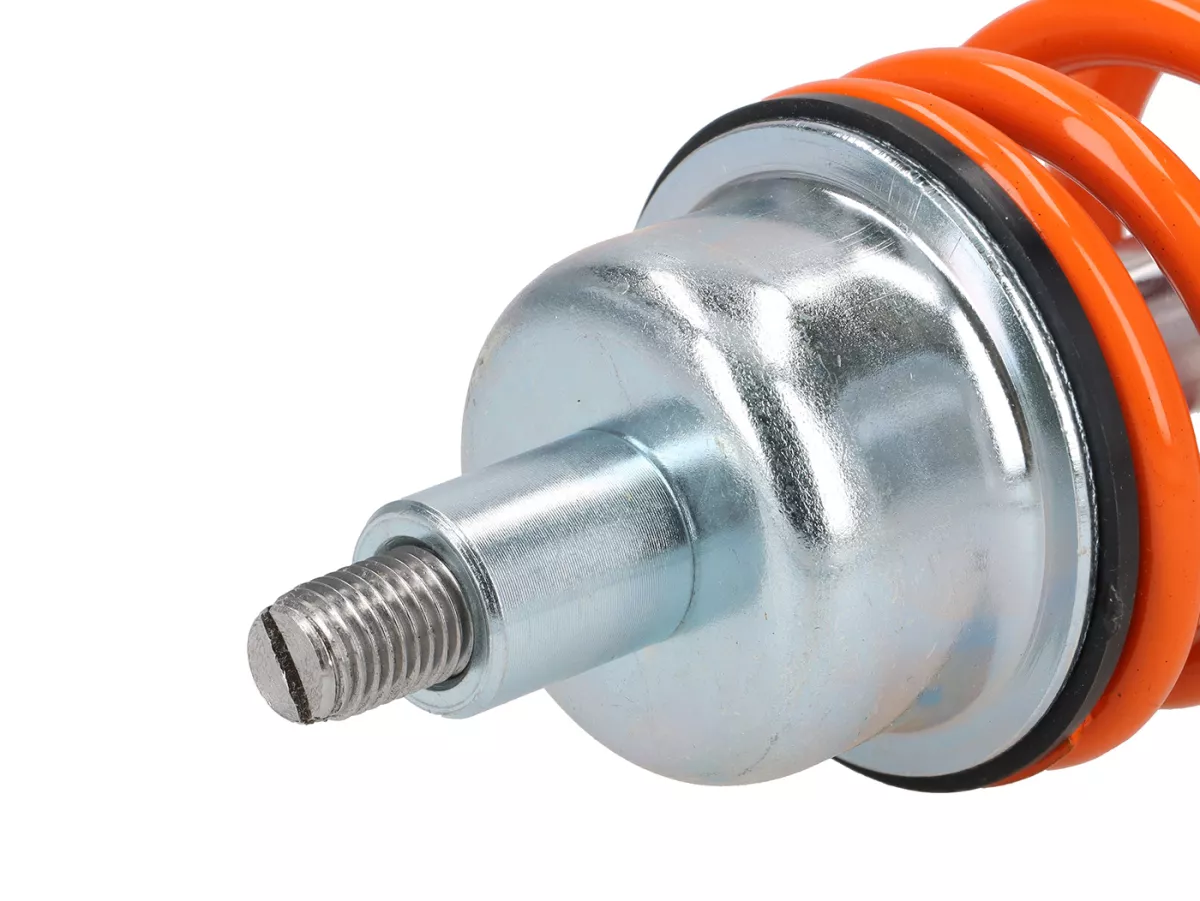 Shock absorber front -CARBONE HI-TECH- Vespa GTL, GTS, GTV 125-300 -2014/2017-2022 - 270-285mm - black/orange