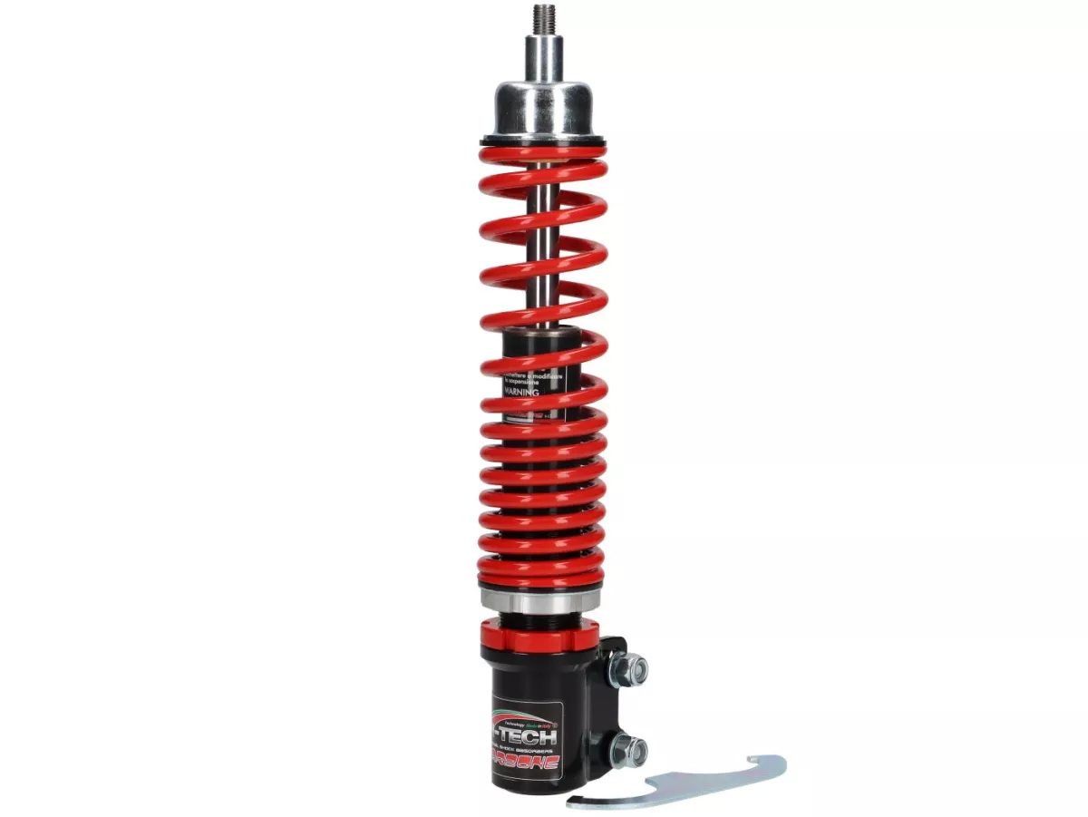 Shock absorber front -CARBONE HI-TECH- Vespa GTL, GTS, GTV 125-300 -2014/2017-2022 - 270-285mm - black/red
