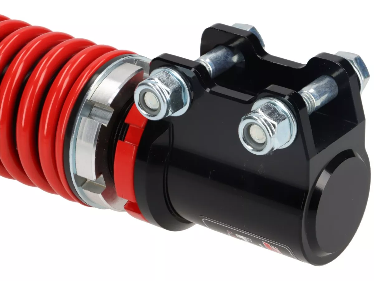 Shock absorber front -CARBONE HI-TECH- Vespa GTL, GTS, GTV 125-300 -2014/2017-2022 - 270-285mm - black/red