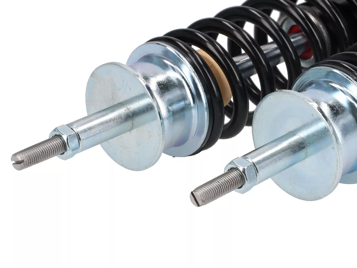 Rear shock absorber (set) -CARBONE HI-TECH- Vespa GT, GTL, GTV, GTS 125, 300, 310 (all model years) - 3-way adjustable - black/black