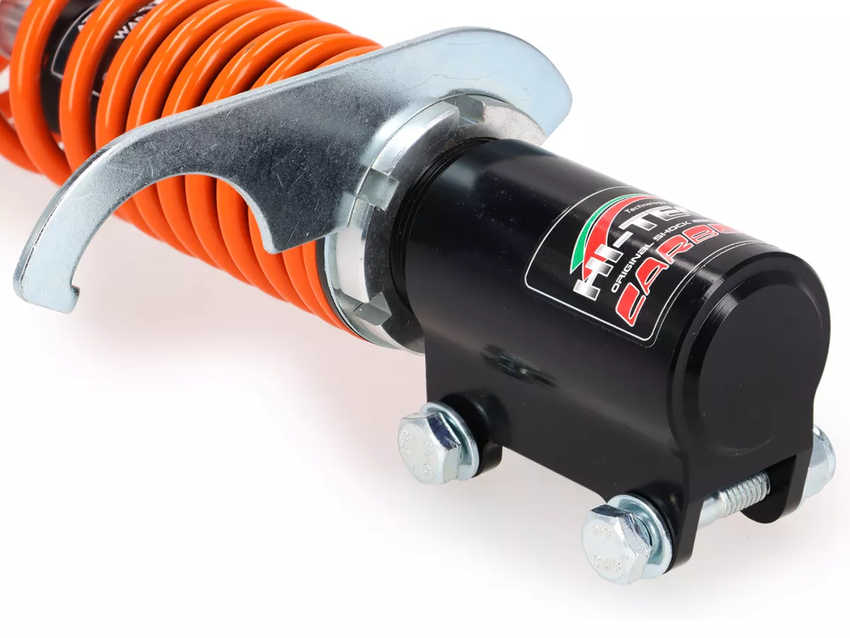 Shock absorber front -CARBONE HI-TECH-  Vespa GTS 125-300 Keyless - black/orange
