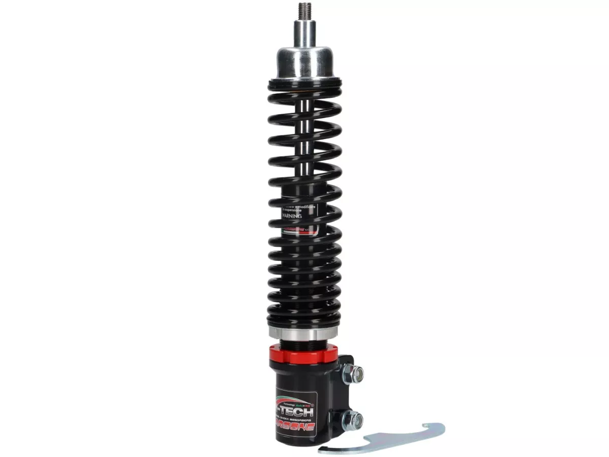 Shock absorber front -CARBONE HI-TECH- Vespa Primavera/Sprint 50-150 2017-2023 - 255-275mm - black/black
