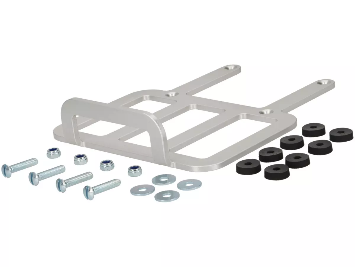 Rear rack Sprint Rack for Ancellotti style seats -JOCKEYS BOXENSTOP- Sprint Rack- Lambretta LI (series 3), LIS, SX, TV (series 3), DL, GP - silver