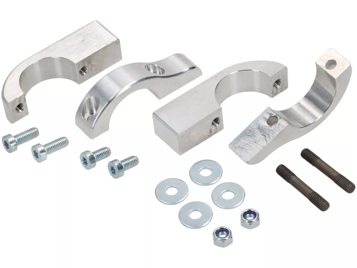 Shock absorber mount top -JOCKEYS BOXENSTOP- Aluminium CNC- Lambretta LI Series 2, 3 - LI, LIS, SX, TV, GT, DL, GP (fork diameter 34mm)