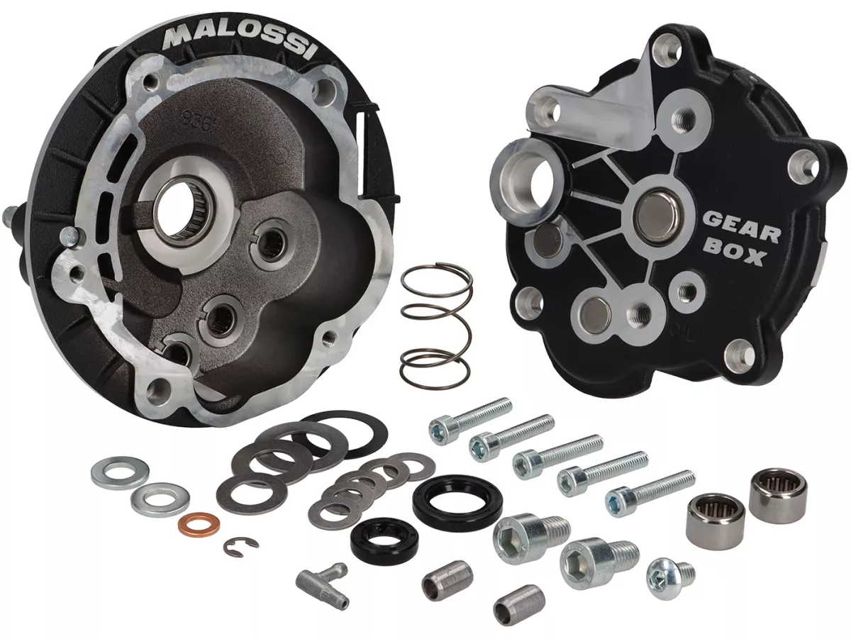 Gearbox  (incl. bearing set) -MALOSSI- Piaggio Ciao, Boss, SI, Grillo, Bravo, Superbravo- required for conversion to Variomatik