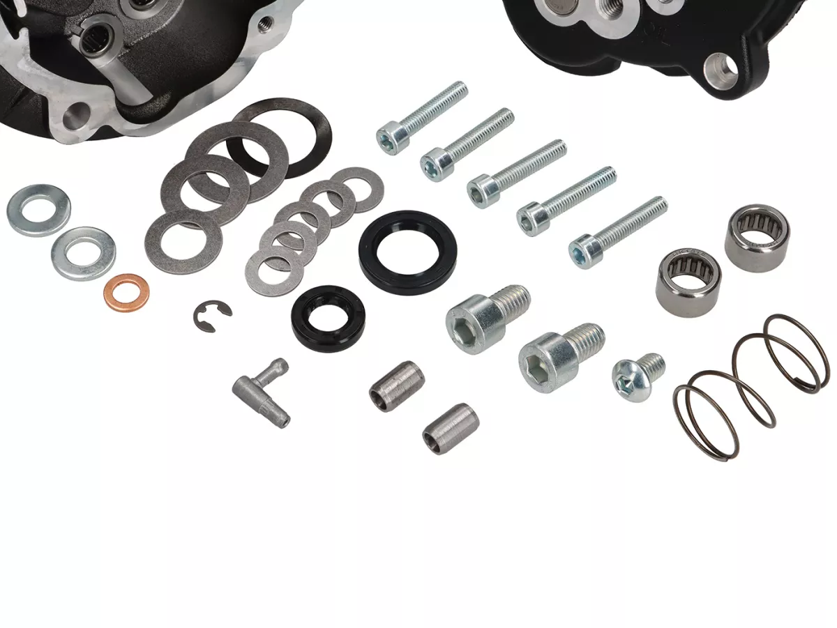 Gearbox  (incl. bearing set) -MALOSSI- Piaggio Ciao, Boss, SI, Grillo, Bravo, Superbravo- required for conversion to Variomatik