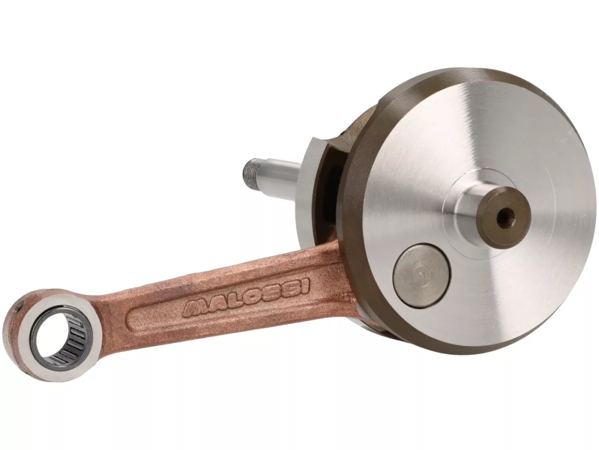 Crankshaft RHQ -MALOSSI- Piaggio Ciao, Boss, Boxer, SI, Grillo, Bravo, Superbravo, PX (43mm stroke for 12mm gudgeon pin)