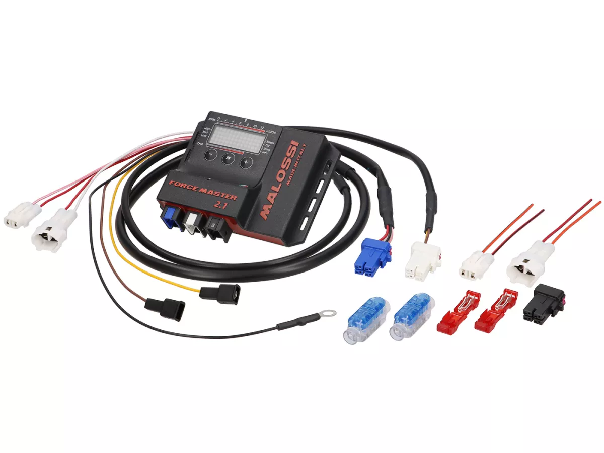 Unidad de control sistema de inyección -MALOSSI- Forcemaster 2.1 - controlador electrónico - Vespa GTS 125-150 E5, Piaggio Medley 125-150 E5, Aprilia SR 125 GT E5