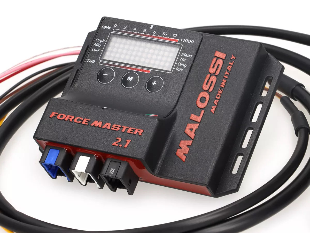 Unidad de control sistema de inyección -MALOSSI- Forcemaster 2.1 - controlador electrónico - Vespa GTS 125-150 E5, Piaggio Medley 125-150 E5, Aprilia SR 125 GT E5