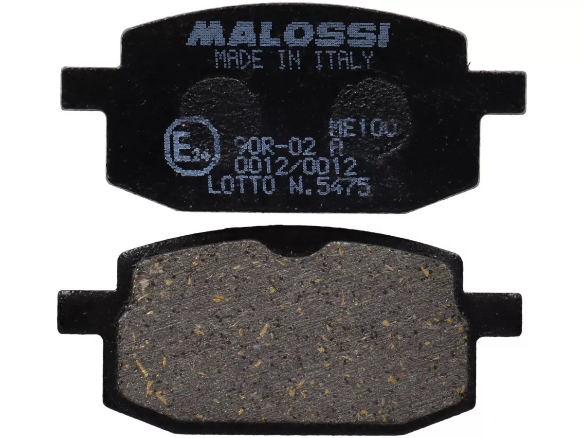 Brake pads -MALOSSI- Sport - homologiert - 61x27,6mm- YAMAHA Target CR 50cc 1991 (f), CR Z 50cc 1994 (f), CR Target 90cc 1991 (f), Jog R 50cc 1994-2001 (f), Jog 90cc 1990 (f), Target 50cc 1994 (f), ITALJET Bazooka 50cc 1994 (f), Pista 2 50cc 1992 (f), Yan
