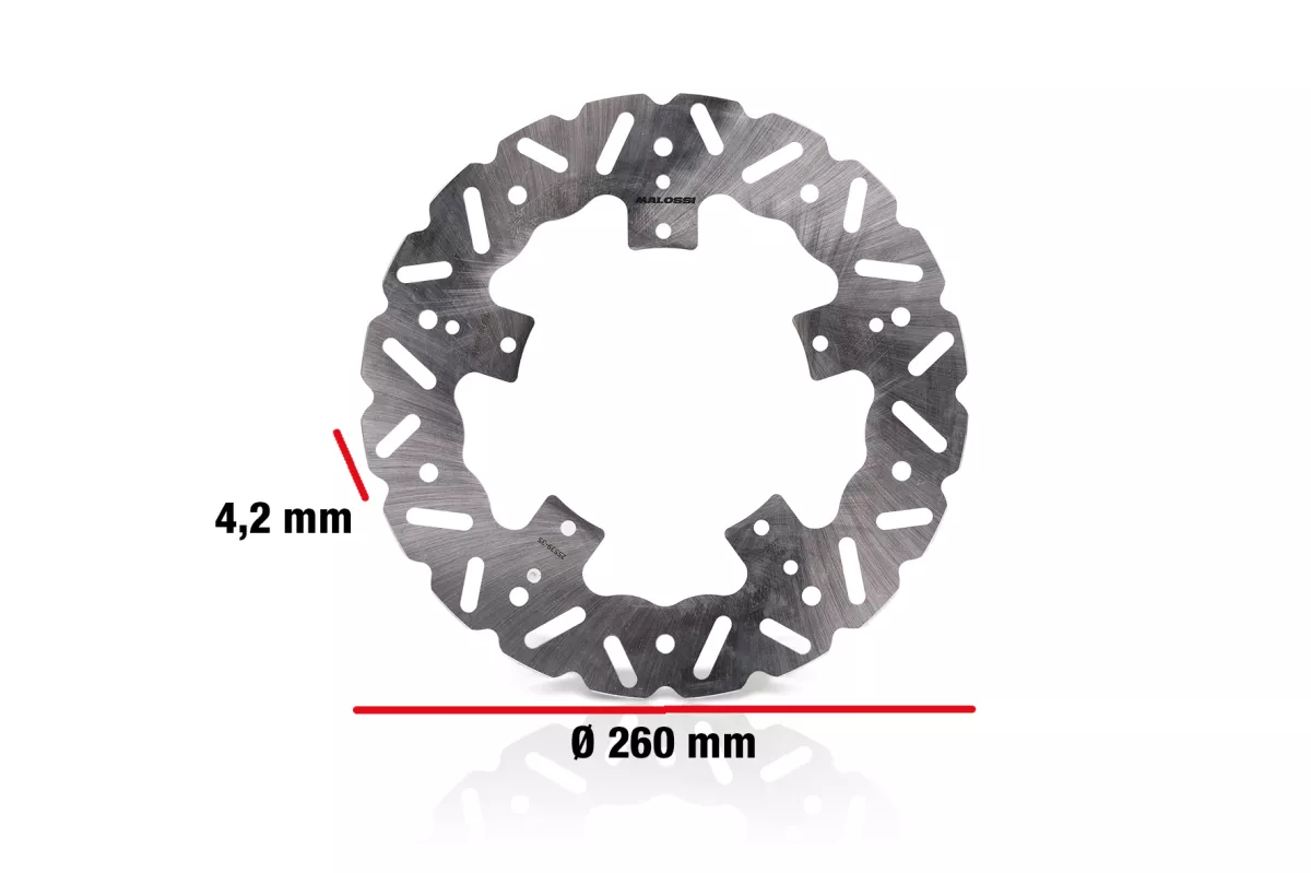 Bromsskiva -MALOSSI- Whoop Disc - Ø260x4,2mm - Aprilia SR Max 125-300, Gilera Nexus 125-500, Piaggio Beverly 125-500, Carnaby 125-300, X7 250-300, X8 125-250, X9 Evo 500