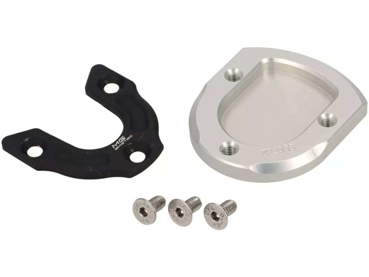 Piedino cavalletto laterale -MG-BIKETEC- Vespa GTL 125-200, GTS 125-300, GTV 125-300 - argento
