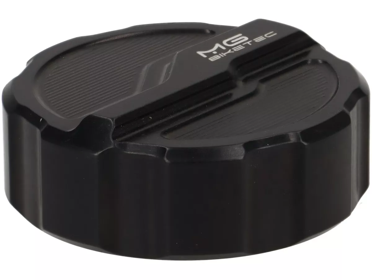 Tapón depósito -MG-Biketec- Aluminio CNC - Vespa GTS 125-300, GTV 300 a partir de 2023 - negro