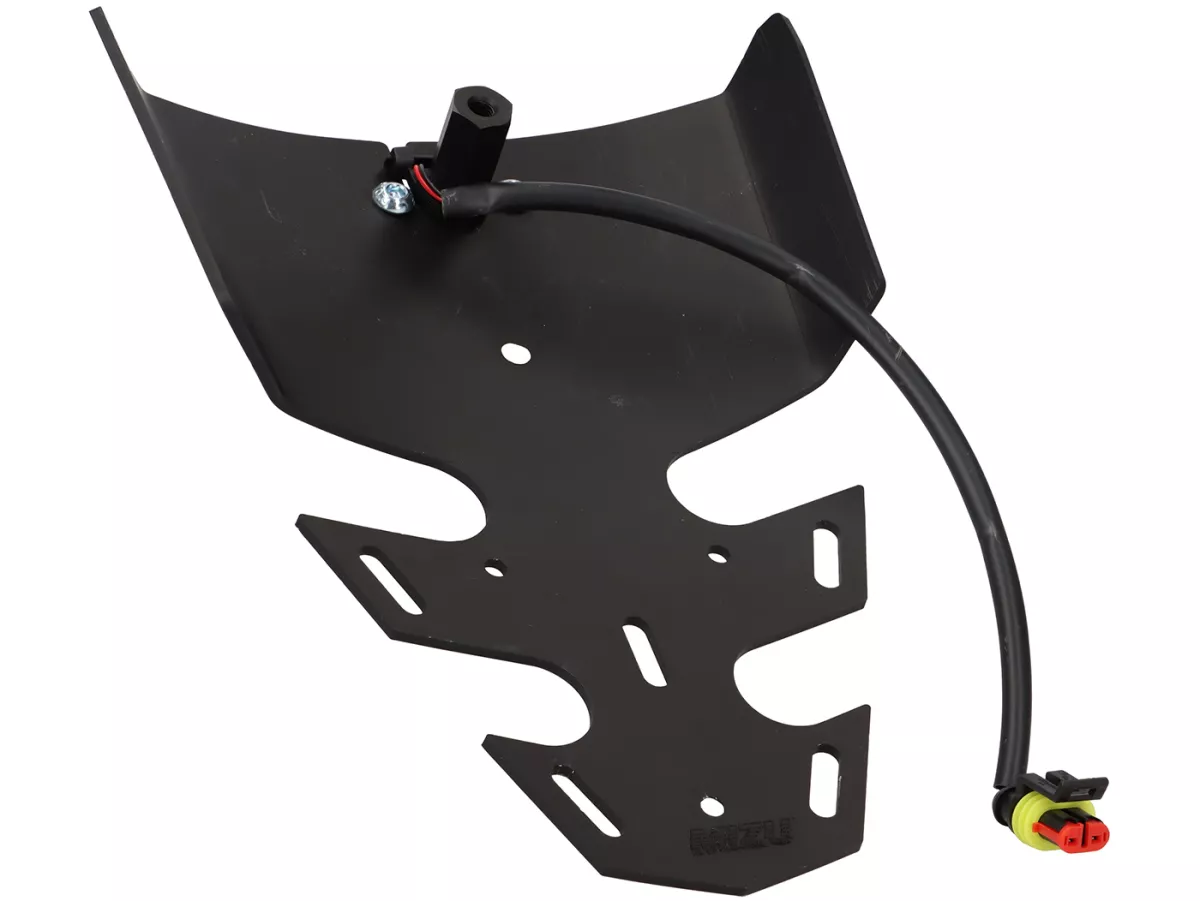 Support de plaque d'immatriculation et éclairage de plaque -MIZU- Vespa GTS 125-300 HPE Keyless à partir de 2023 - peint en noir par pulvérisation