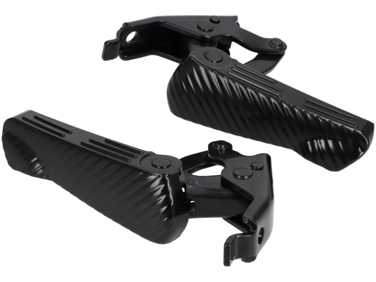 Repose-pieds -MOTO NOSTRA, CNC, noir brillant- Vespa GT, GTL, GTS 125-310, GTV