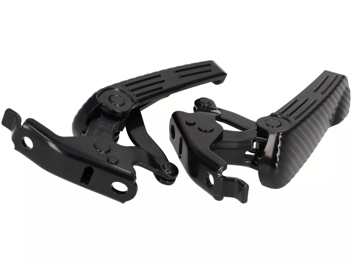 Repose-pieds -MOTO NOSTRA, CNC, noir brillant- Vespa GT, GTL, GTS 125-310, GTV