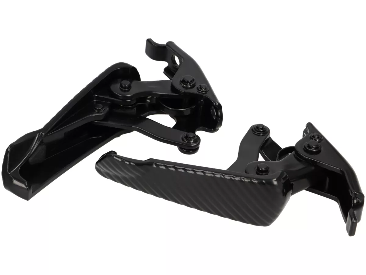 Repose-pieds -MOTO NOSTRA, CNC, noir brillant- Vespa GT, GTL, GTS 125-310, GTV