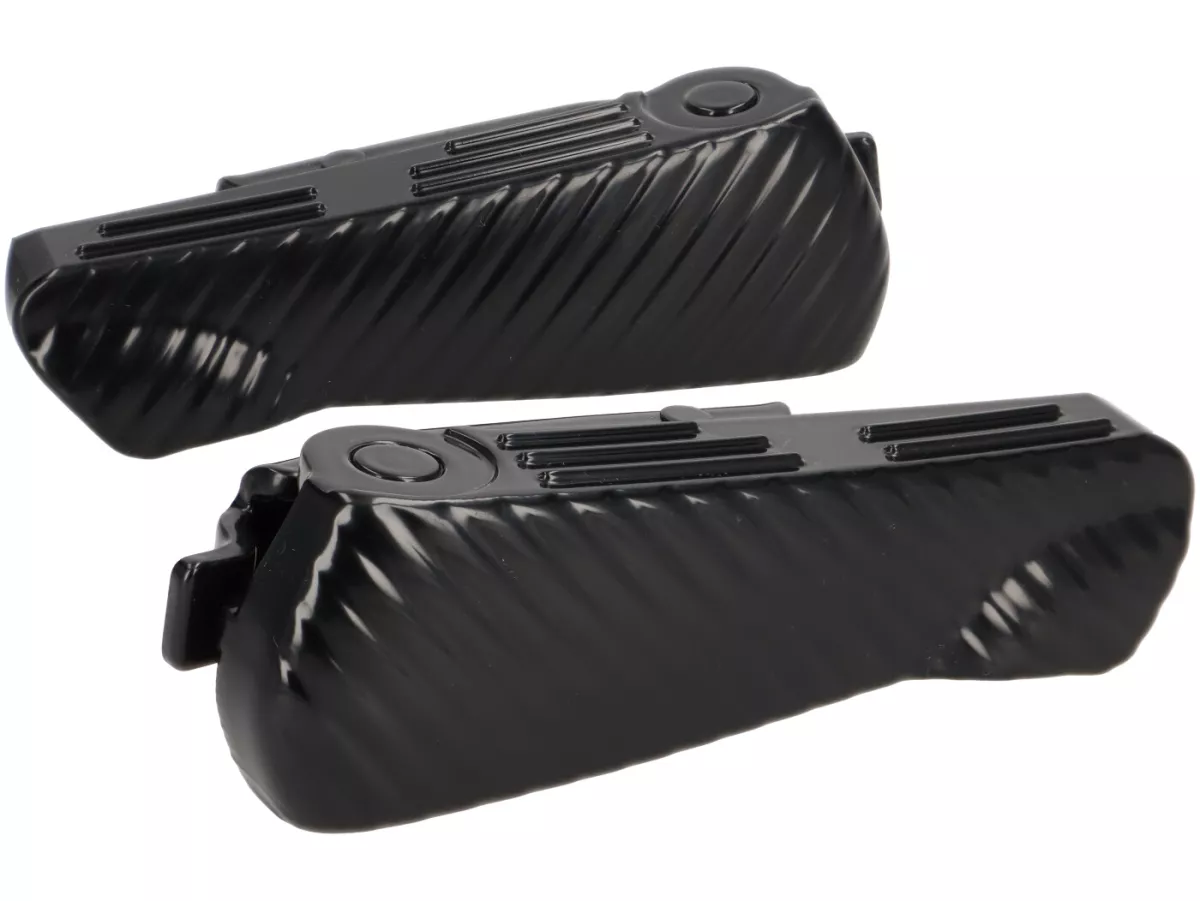 Repose-pieds -MOTO NOSTRA, CNC, noir brillant- Vespa GT, GTL, GTS 125-310, GTV