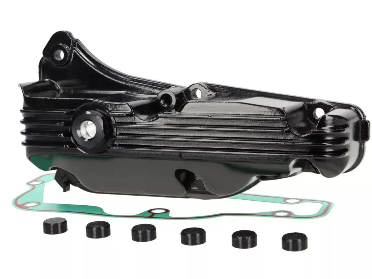 Oil pan -MOTO NOSTRA, glossy black - Piaggio 125-300cc (2019-2024) - Vespa GTS 125 Keyless (ZAPMD3202, ZAPMD3203), Vespa GTS 300 Keyless (ZAPMD3103, ZAPMD3104, Vespa GTV HPE Keyless (ZAPMD3108)
