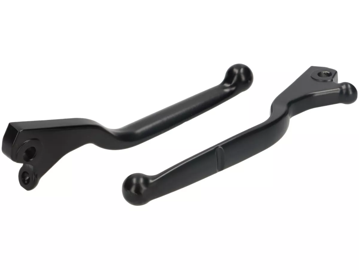 Pair of brake levers -MOTO NOSTRA- Vespa GTS 125 (ZAPMD3202, ZAPMD3203), Vespa GTS 300 HPE (ZAPMD3103, ZAPMD3104) - for NISSIN - glossy black