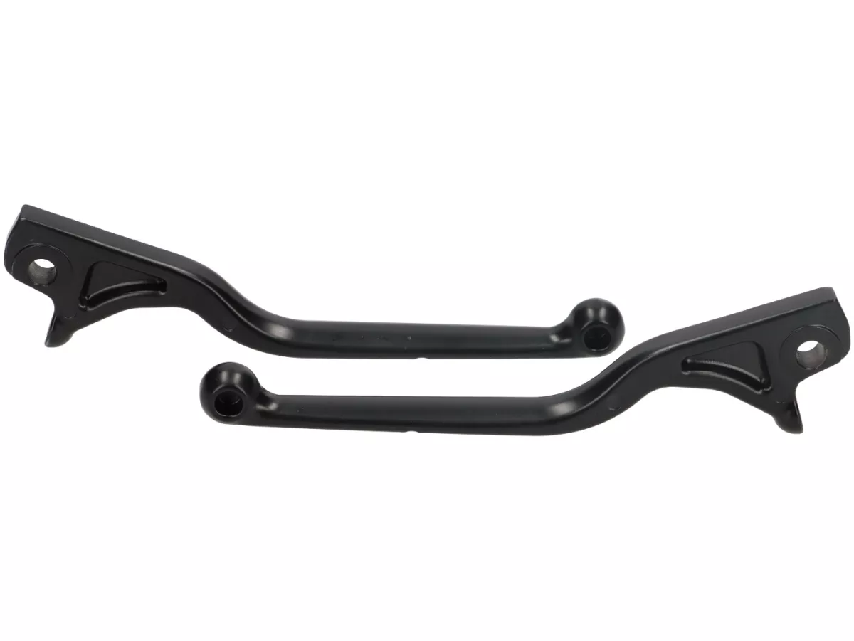 Pair of brake levers -MOTO NOSTRA- Vespa GTS 125 (ZAPMD3202, ZAPMD3203), Vespa GTS 300 HPE (ZAPMD3103, ZAPMD3104) - for NISSIN - glossy black