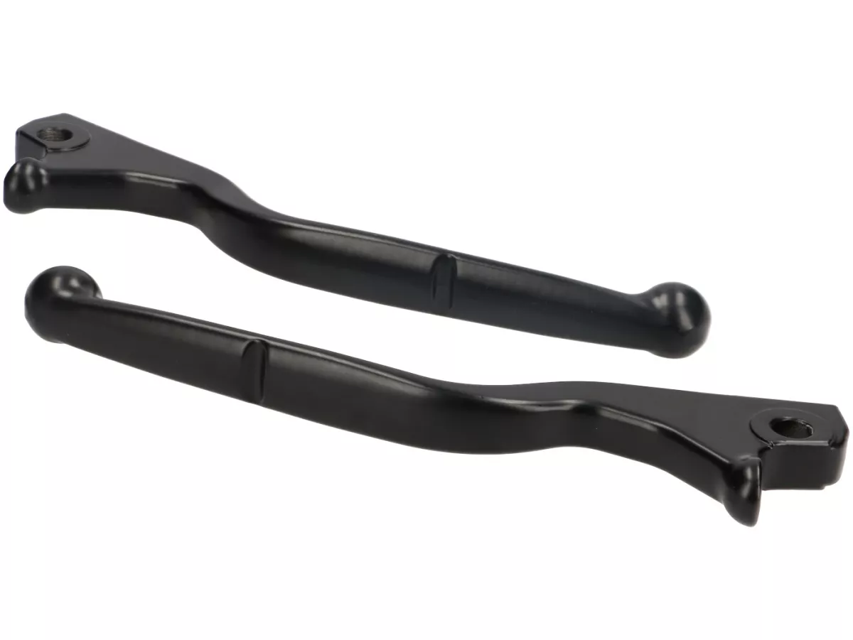 Pair of brake levers -MOTO NOSTRA- Vespa GTS 125 (ZAPMD3202, ZAPMD3203), Vespa GTS 300 HPE (ZAPMD3103, ZAPMD3104) - for NISSIN - glossy black