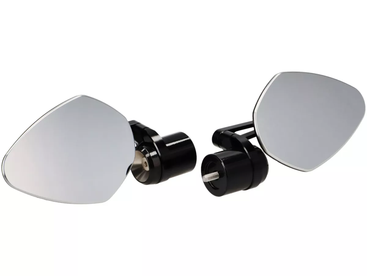 Mirror Bundle -MOTOGADGET- mo.view sport (ECE) - handlebar ends - Vespa GTL 125-200, GT 250, GTS 125-300, GTV 125-300 - 60mm - black
