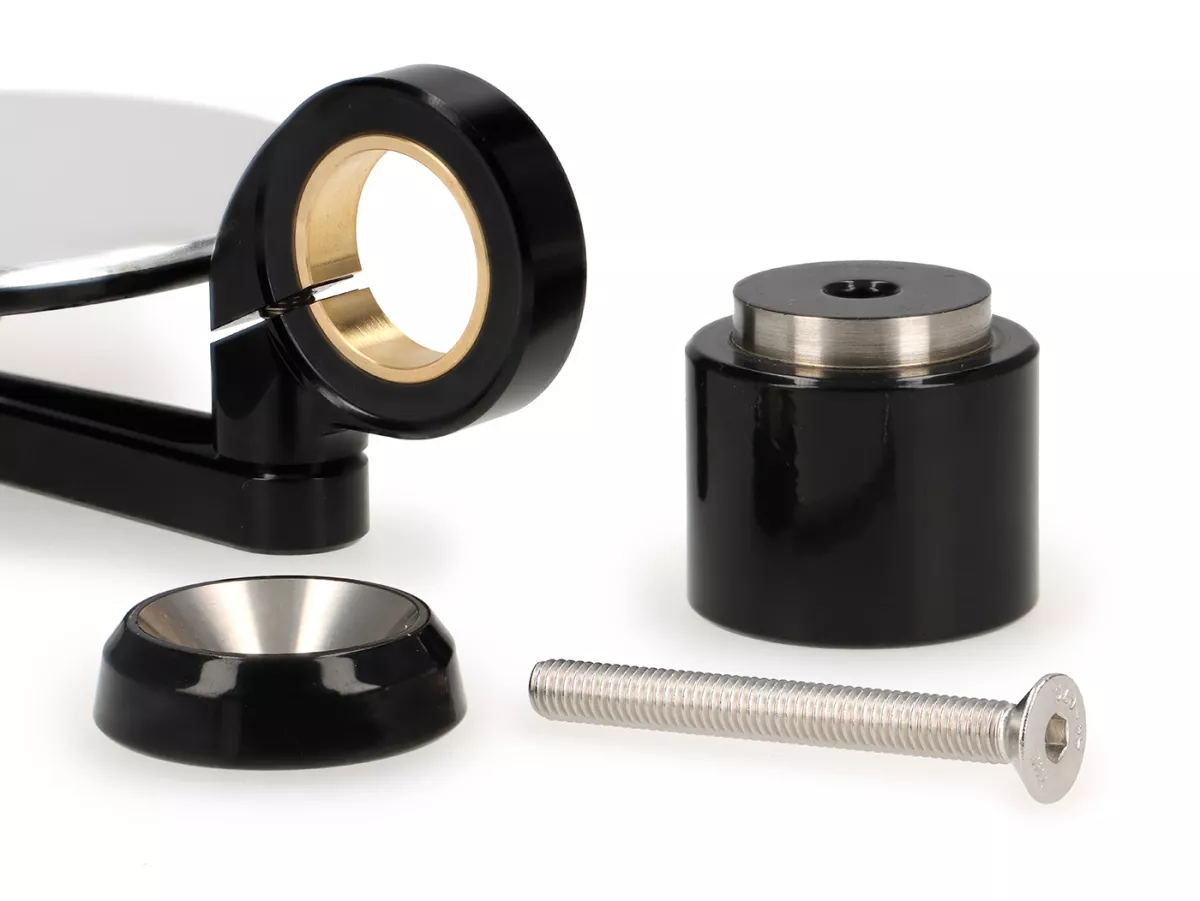 Mirror Bundle -MOTOGADGET- mo.view sport (ECE) - handlebar ends - Vespa GTL 125-200, GT 250, GTS 125-300, GTV 125-300 - 60mm - black