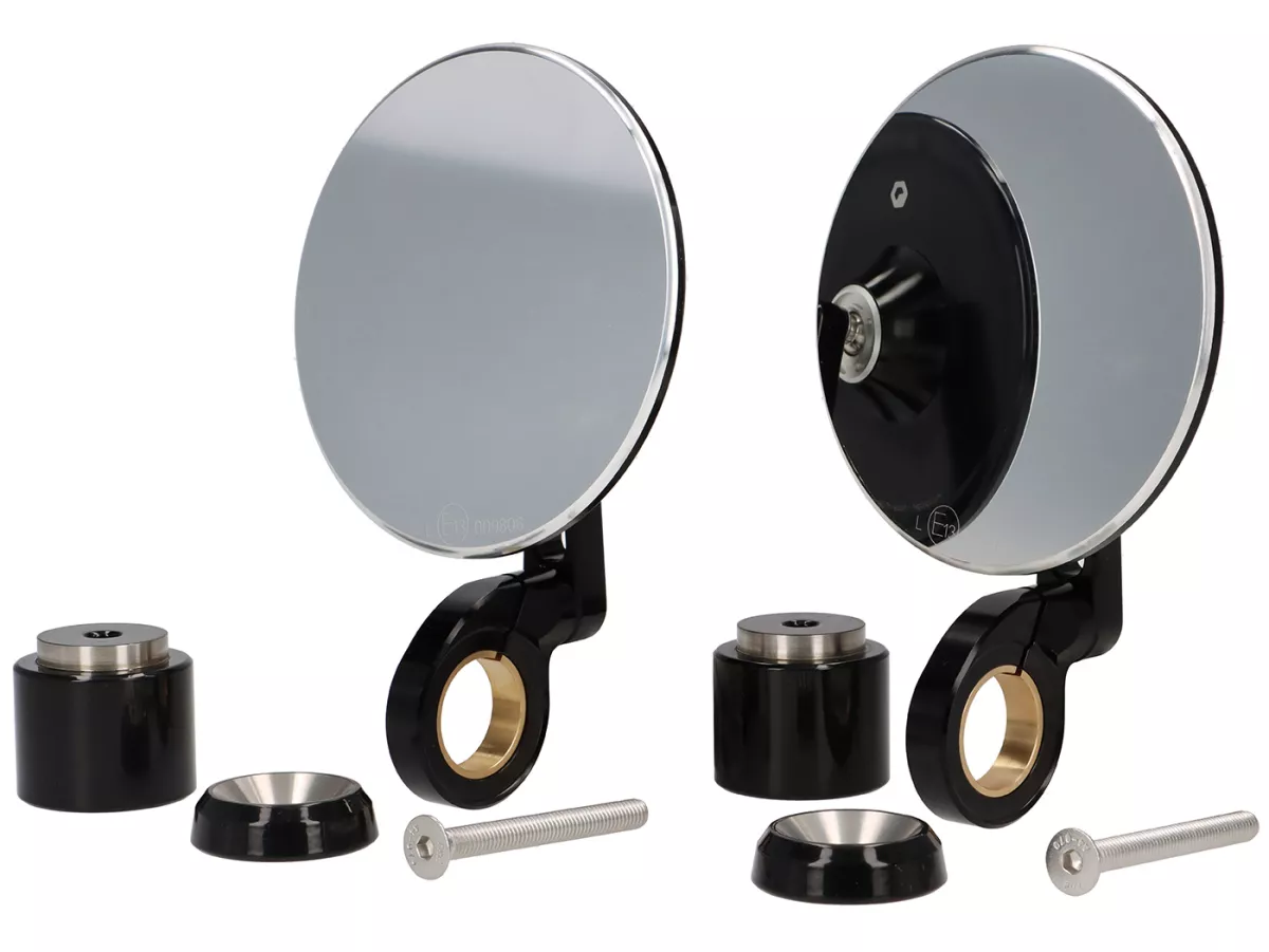 Mirror Bundle -MOTOGADGET- mo.view classic (ECE) - handlebar ends - Vespa GTL 125-200, GT 250, GTS 125-300, GTV 125-300 - 60mm - black