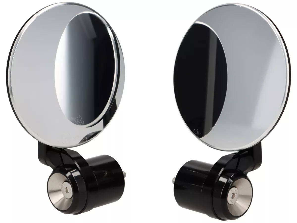 Mirror Bundle -MOTOGADGET- mo.view classic (ECE) - handlebar ends - Vespa GTL 125-200, GT 250, GTS 125-300, GTV 125-300 - 60mm - black