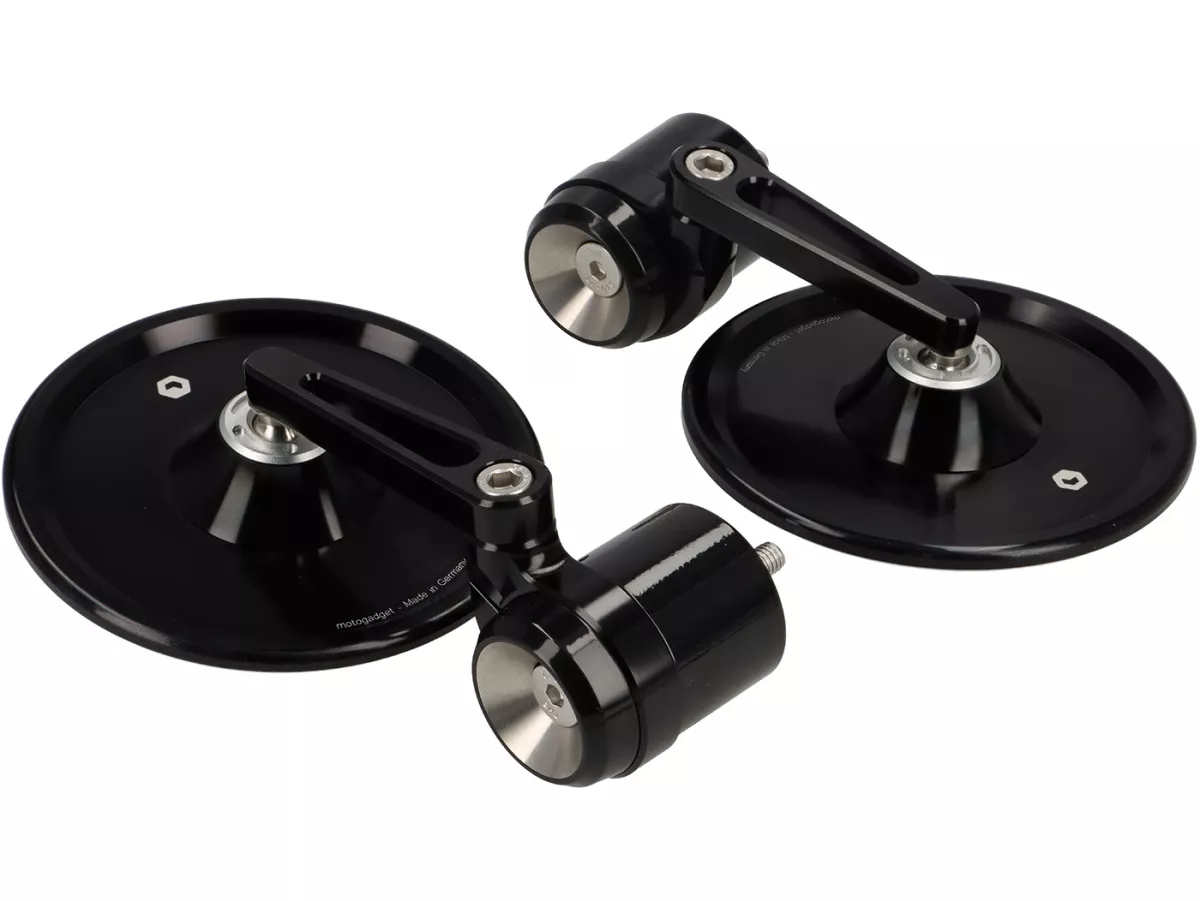 Mirror Bundle -MOTOGADGET- mo.view classic (ECE) - handlebar ends - Vespa GTL 125-200, GT 250, GTS 125-300, GTV 125-300 - 60mm - black