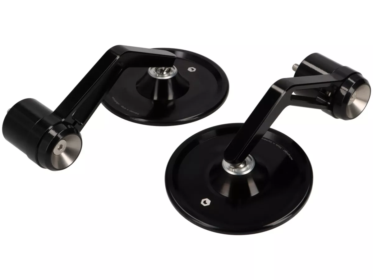 Mirror Bundle -MOTOGADGET- mo.view classic (ECE) - handlebar ends - Vespa GTL 125-200, GT 250, GTS 125-300, GTV 125-300 - 130mm - black