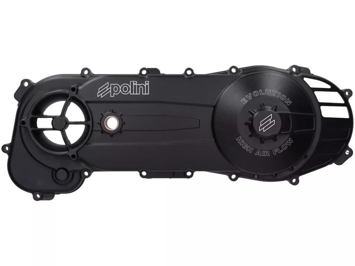 Coperchio Vario -POLINI- Evolution - Alto flusso d'aria - Piaggio lungo 12-13 - nero