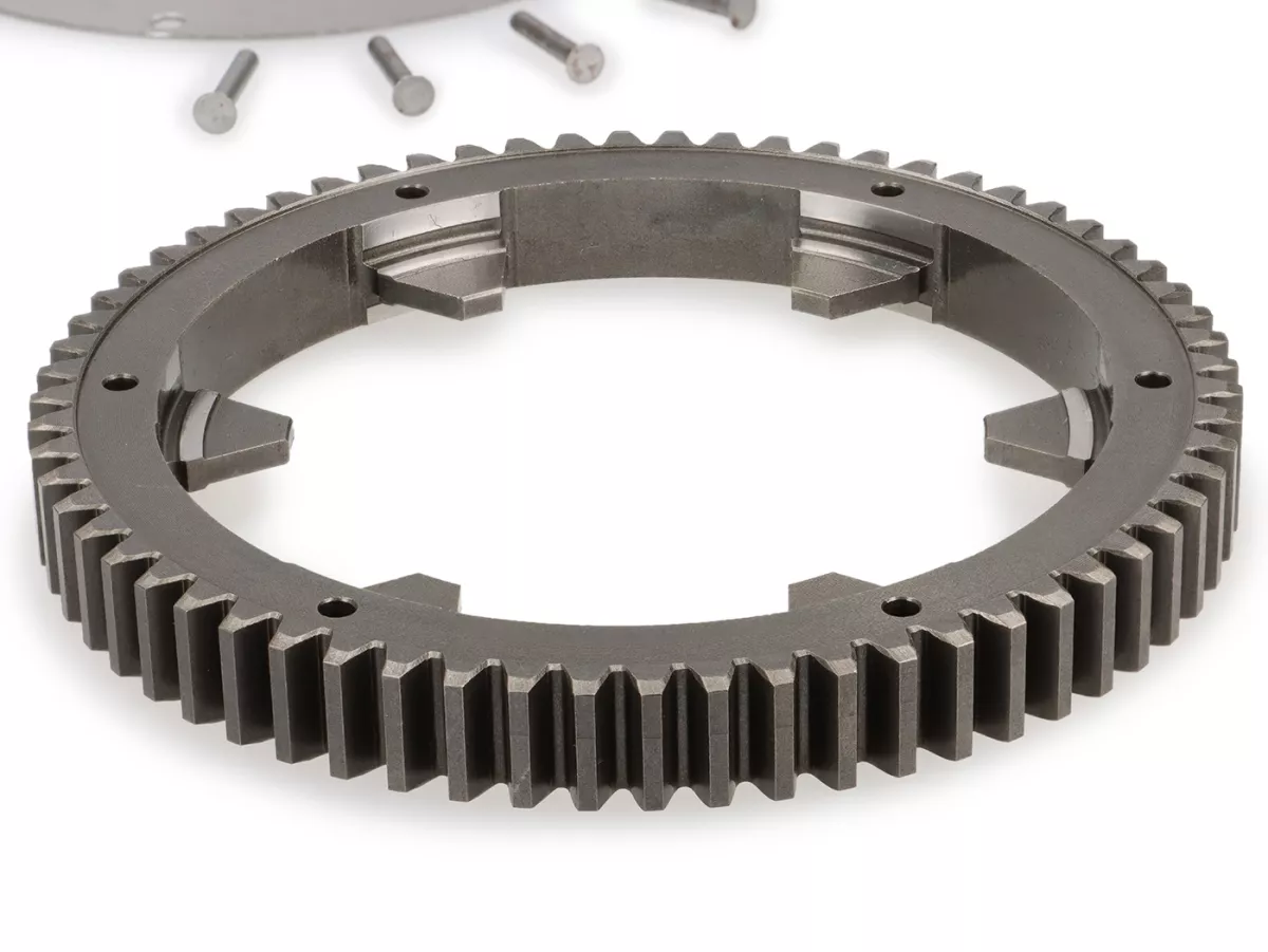 Rueda primaria incl. kit reparación primaria -POLINI- Vespa PX, T5, Cosa, Rally, Motovespa TX, CL, DN, DS, Iris, LML - 64 dientes (dentado recto)