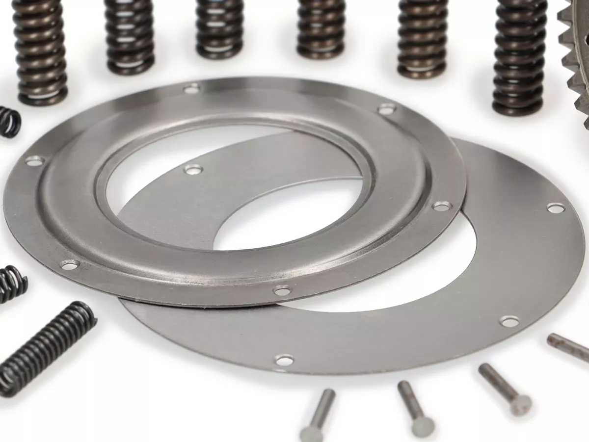 Rueda primaria incl. kit reparación primaria -POLINI- Vespa PX, T5, Cosa, Rally, Motovespa TX, CL, DN, DS, Iris, LML - 64 dientes (dentado recto)