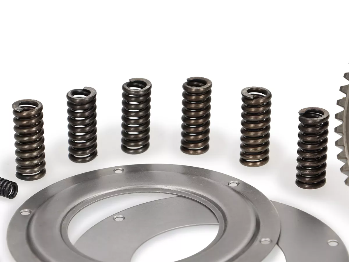 Rueda primaria incl. kit reparación primaria -POLINI- Vespa PX, T5, Cosa, Rally, Motovespa TX, CL, DN, DS, Iris, LML - 64 dientes (dentado recto)