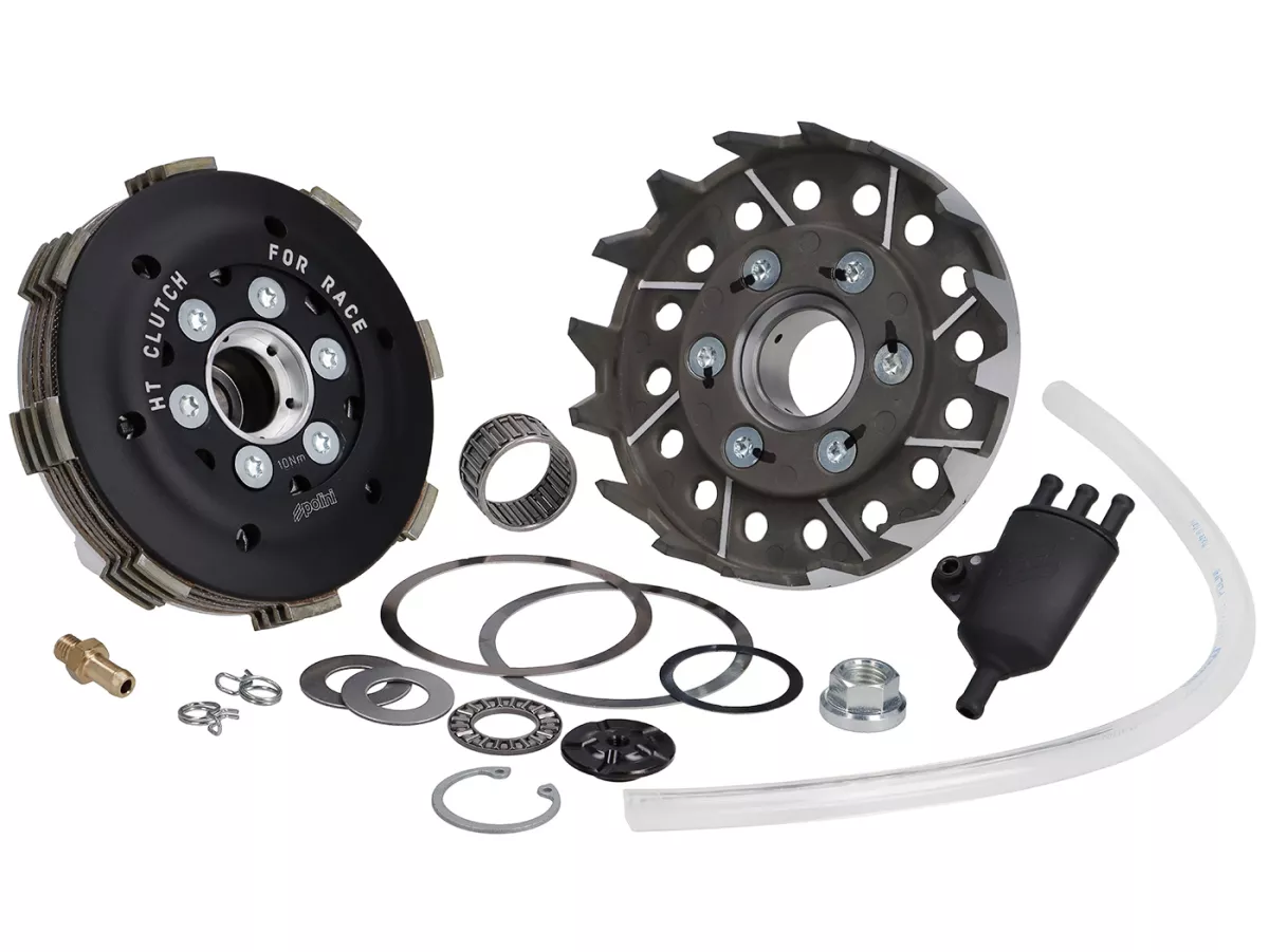 Koppling -POLINI för Race, HT Koppling- för primärhjul Piaggio 67/68Z - Vespa PX80, PX125, PX150, T5, Cosa, Motovespa PX125/150, LML 2T - 23 tänder (spiralformade tänder)