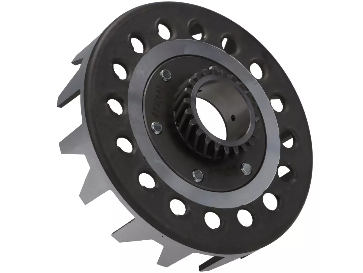 Koppling -POLINI för Race, HT Koppling- för primärhjul Piaggio 67/68Z - Vespa PX80, PX125, PX150, T5, Cosa, Motovespa PX125/150, LML 2T - 23 tänder (spiralformade tänder)