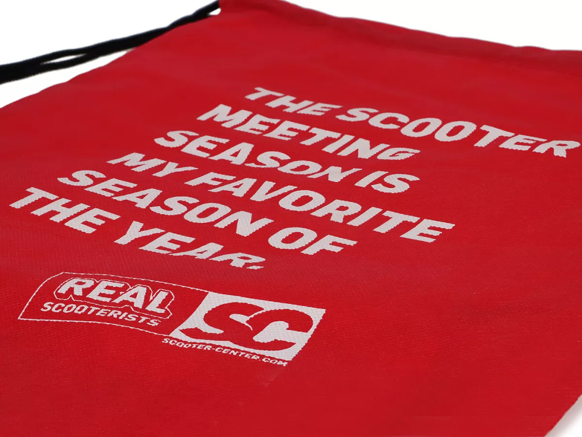 Tas belanja - tas olahraga - nilon -PUSAT SEPEDA MOTOR- ... Musim Favorit ... 35x42cm- merah
