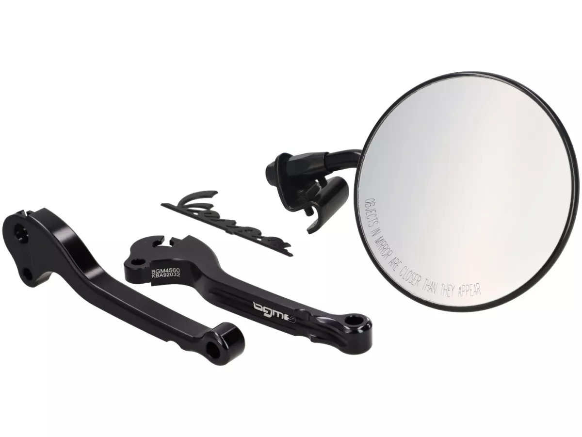 Kit gaya dasar -SCOOTER CENTER Hitam polos - Vespa PX 1984-1998 - PX80, PX125, PX150, PX200 - Set dasar
