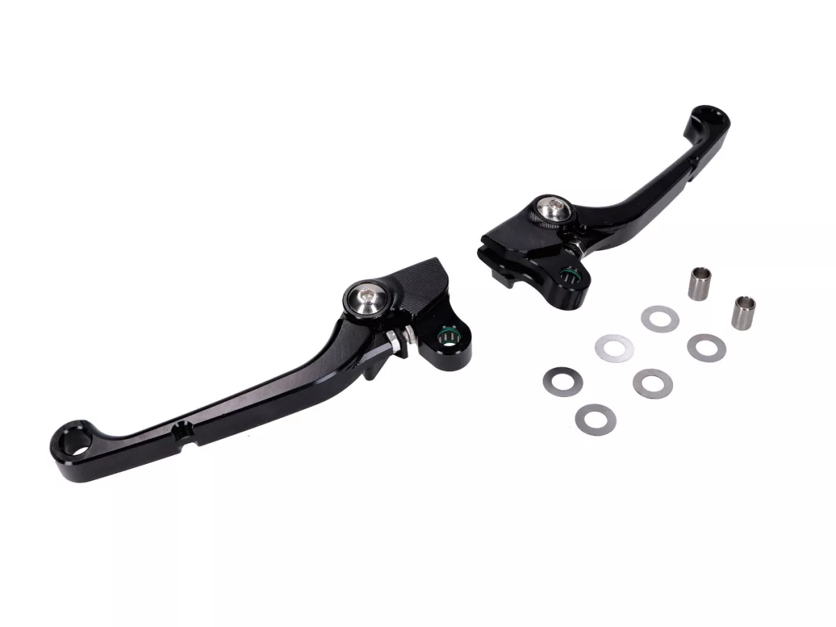 Juego de maneta de freno y embrague CNC aluminio negro Simson S50/S51