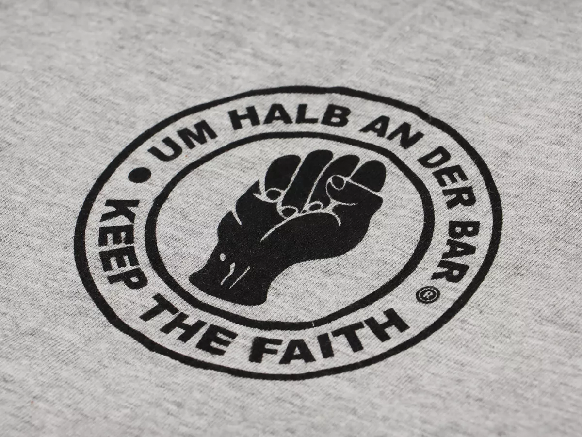 T-Shirt, men -Um halb an der Bar- grey - XXL