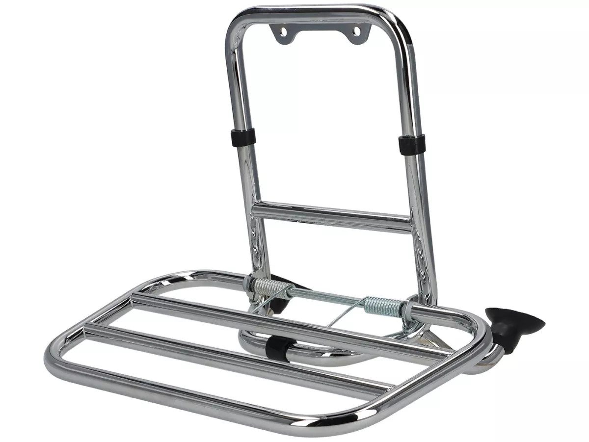 Portaequipajes delantero plegable -PIAGGIO- Vespa Largeframe - Vespa PX80, PX125, PX150, PX200 - Cromo