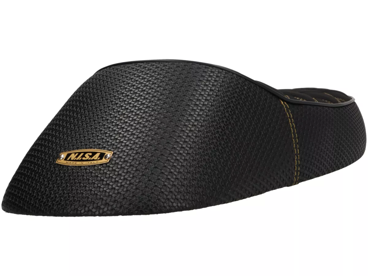 Zitbank -NISA Golden Girl- Vespa Largeframe PX, Sprint, TS, GT/GTR, VBB - Zwart/Goud