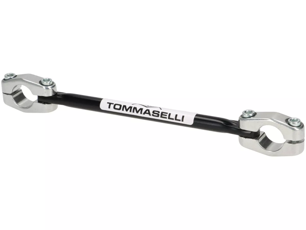 Handlebar crossbar -TOMMASELLI- L = 200 mm, Ø = 12mm, bolted mounting, handlebar Ø 20-22mm, black/chrome
