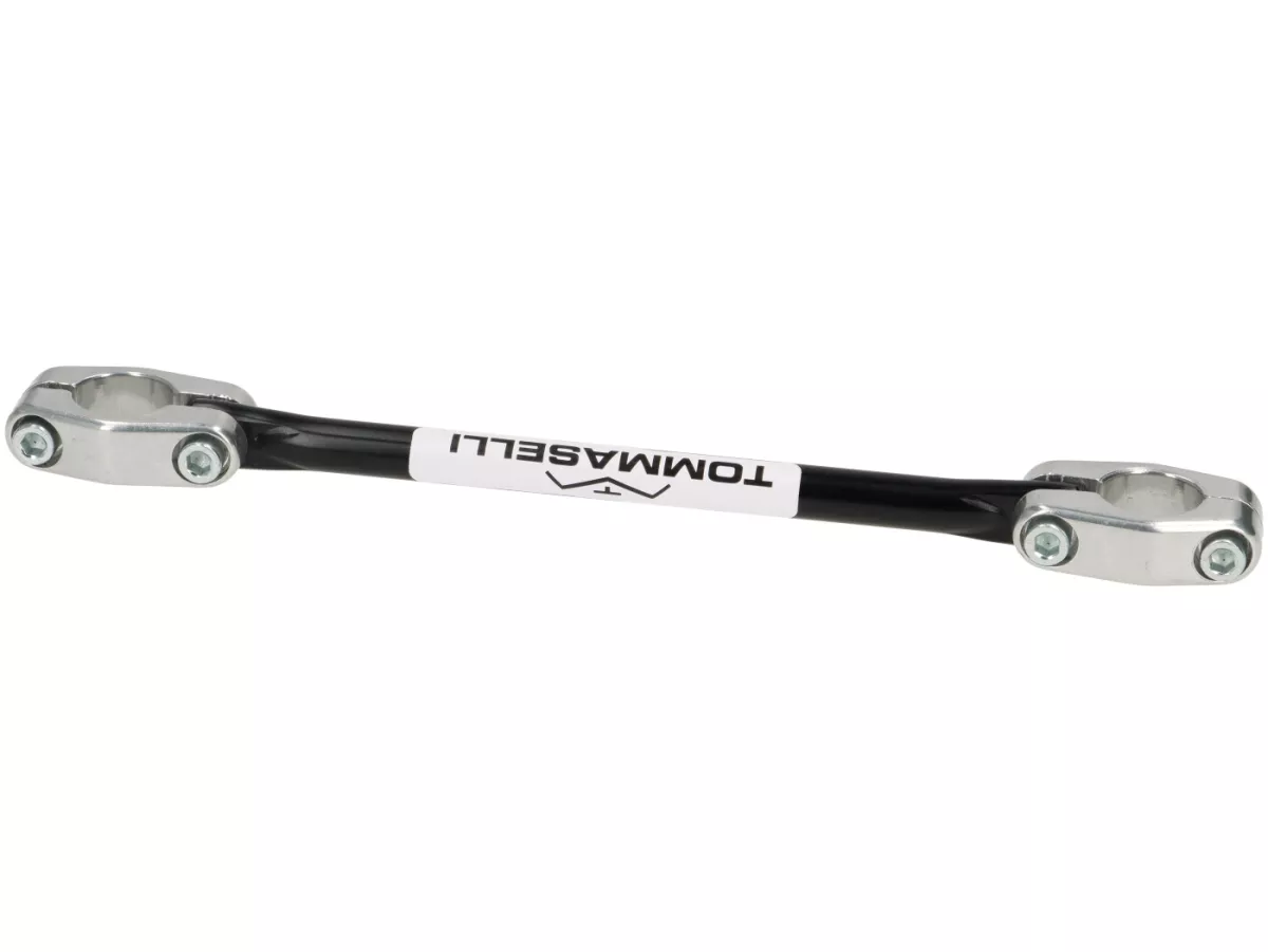Handlebar crossbar -TOMMASELLI- L = 200 mm, Ø = 12mm, bolted mounting, handlebar Ø 20-22mm, black/chrome