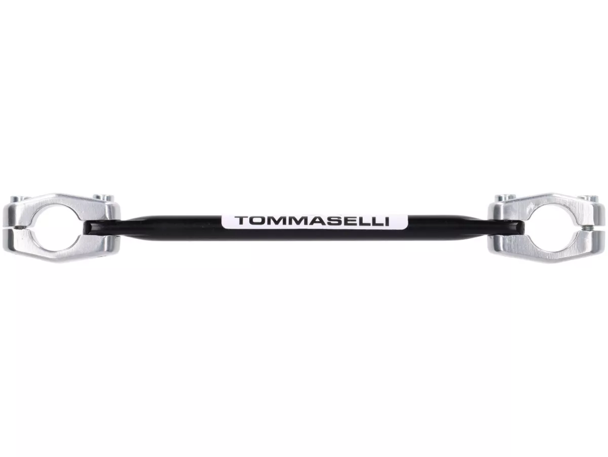 Handlebar crossbar -TOMMASELLI- L = 200 mm, Ø = 12mm, bolted mounting, handlebar Ø 20-22mm, black/chrome