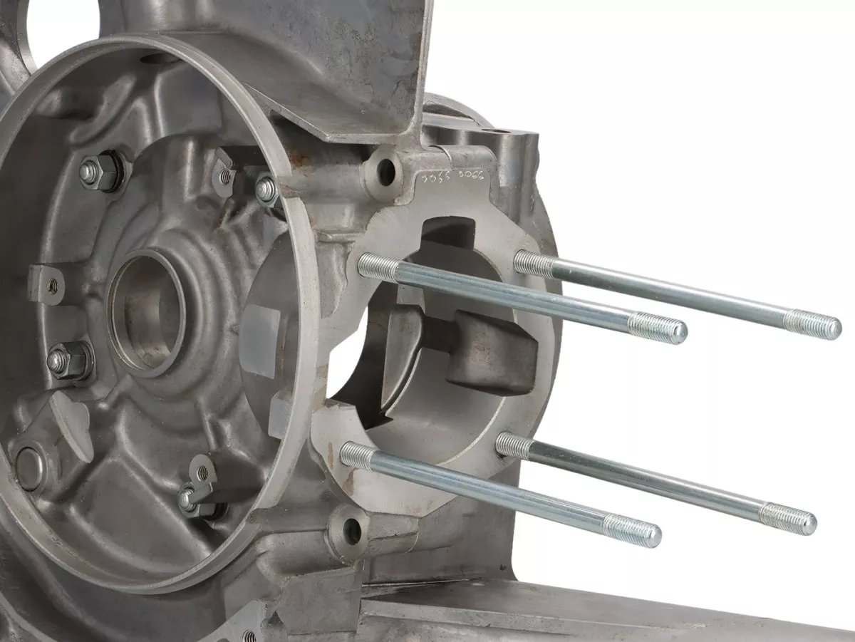 Cárter motor -OEM admisión válvula rotativa, Elestart, sin lubricación separada- Vespa PX125, PX150