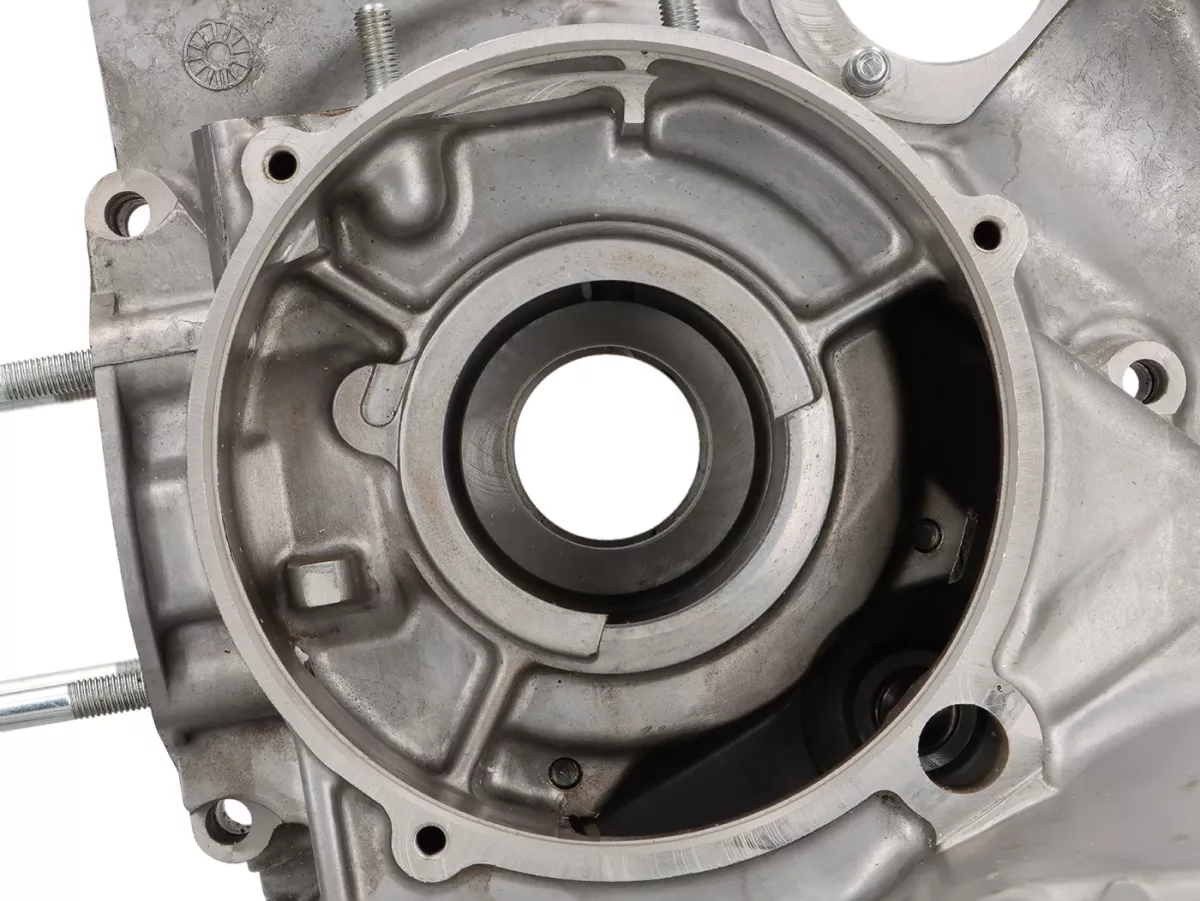Cárter motor -OEM admisión válvula rotativa, Elestart, sin lubricación separada- Vespa PX125, PX150