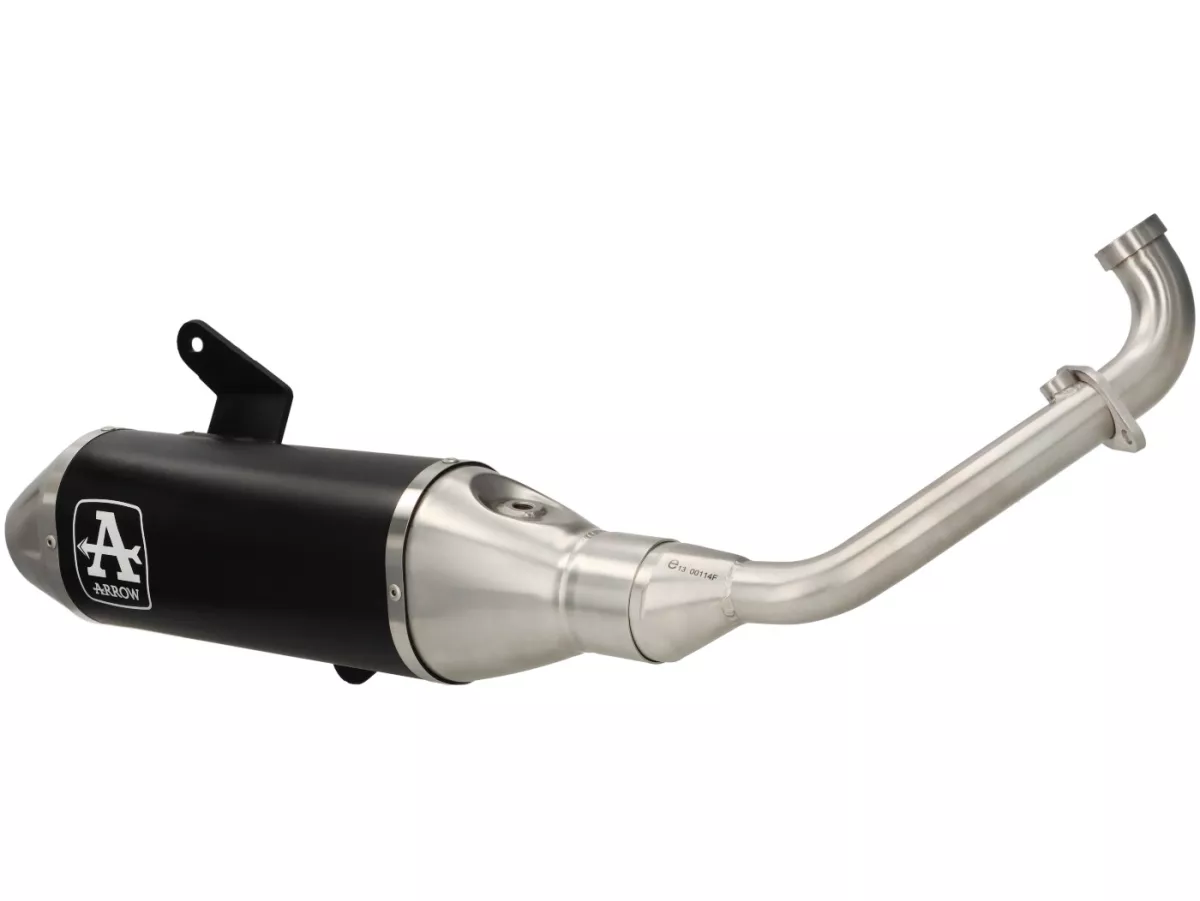 Sistema de escape- ARROW- Urban - Aluminio oscuro con tapa de acero inoxidable - Vespa GTS 310